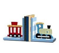 HDICUHNANU Organizador De Escritorio Sujetalibros Elegantes Modelo de Tren Decorativos Libros Lindos sujetalibros 16 * 10 cm Tapones para Libros(Blue)