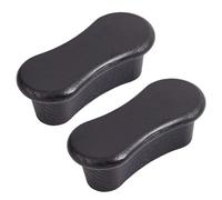 HDJNal 2 manijas modernas de madera de fresno con pintura negra sólida, elegantes accesorios para gabinetes y aparadores, pomos minimalistas para cocina, aparador, armario, puertas de armario (CC: 32