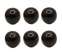 HDJNal Juego de 6 pomos de cerámica con forma de bola negra con tornillos, 33 mm de diámetro, tiradores redondos vintage para muebles de hogar y oficina, armarios de cocina, cajones y puertas de