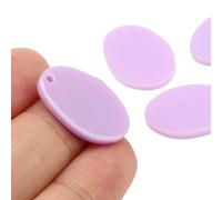 HDJSDB 12 colgantes ovalados de acrílico, conectores colgantes abstractos de 1 agujero, piezas para pendientes, dijes DIY, suministros de joyería, 16,5 x 24,0 mm - A428-334C