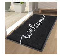 HDKAH Felpudo de Entrada Lavable for jardín, atrapa la Suciedad, for Interior y Exterior, con Letras Bonitas, Antideslizante, for Puerta de Entrada.(Black,43x76cm)