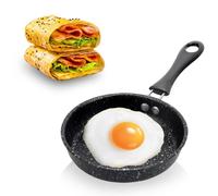 HDKAJL Mini Sartén Inducción 14 cm, Sartén Pequeña Antiadherente Portátil para Tortilla, Patatas, Huevos Fritos, Bacon, Jamón en Lonchas y Filetes