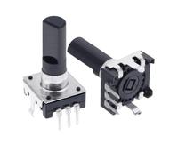 HDKYSWBUEJ 1PC 360 Degree Rotary Encoder EC12 RE12 3Pin 24 Position No Push Button Switch 20mm Half Handle