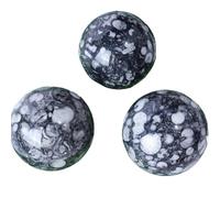HDKYSWBUEJ 1pc 5-5.5cm Stunning Grey Shell Jasper Ball Large Thousand Eyes Jade Crystal