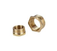HDKYSWBUEJ 1PC Brass Hex Bushing Reducer Pipe Fitting 1/4" Female to 3/8" Male BSP Threaded Reducing Copper Coupling