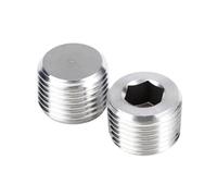 HDKYSWBUEJ 1PC M12x1.5 Metric Fine External Thread 304 SS Inner Hexagon Socket Allen Head Bolt End Cap Stop