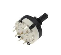 HDKYSWBUEJ 1pc RS26 2 Pole Position 6 Selectable Band Rotary Selector Switch Single Deck Rotary Switch Band Selector