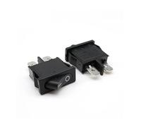 HDKYSWBUEJ 5PC Black KCD1-110 Instrument Switch 21x10mm SPST 2 Pin 250V 6A Boat Snap-in ON Off Rocker Switch