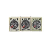 HDKYSWBUEJ Power-on Delay Timer H3Y-4 220VAC Time Relay 3S 5S 10S 30S 60S 5M 10M 30M 60M 14Pin Small Adjustable with Base Socket PYF14A(0-30M)