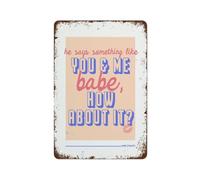 HDKYSWBUEJ Retro Guitar Riff Music Quote Metal Sign Vintage Tin Wall-Art Funny Gig Poster Style Decor For Living Room Bedroom 8 X 12 inch