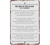 HDKYSWBUEJ Vintage Literary Decor Tin Sign Featuring a Famous Inspirational Poem for Home Office Study (8 X 12 in)