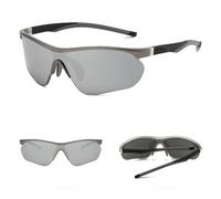 HDLNBGT Gafas de sol ligeras y duraderas con protección UV400, ciclismo, pesca, viajes, deportes al aire libre, a la moda, en 6 colores, Gris, Talla única