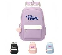 HDLOVE Mochila Infantil Personalizada Con Nombre, Mochila Escolar Bordada Personalizada para Niños Y Niñas, Mochila De Gran Capacidad para La Escuela, Mochila Ligera para Educación Física, Uso Diario