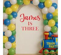 HDLOVE Vinilo Adhesivo Personalizado De Feliz Cumpleaños Para Arco De Globos, Fondo De Fiesta O Decoración De Pared Para Baby Shower, Graduación O Evento( 22.04X10.63inch)