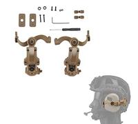 Hdlsina Accesorios de adaptador de riel ARC de rotación de ángulo múltiple para auriculares tácticos (caqui)