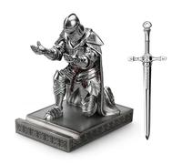 HDMbigmi Estatua de Caballero Soporte para Bolígrafo con Abridor de Letras de Espada de Metal para Oficina
