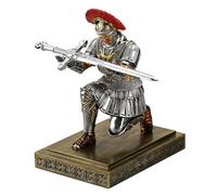 HDMbigmi Roman Legion Soldier Knight - Soporte para bolígrafos, organizador de escritorio y accesorios para oficina y hogar (plateado)
