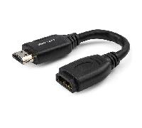 StarTech.com Cable de 15cm de Extensión Alargador HDMI 2.0 de Alta Velocidad con Ethernet - Extensor de Puertos - Cable para Conservar Puertos de Conexión - Cable Corto HDMI - 4K de 60Hz