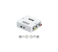 HDMI a RCA HDMI a AV GANA 1080P HDMI a AV 3RCA CVBs Video Compuesto Audio Adaptador Soporte PALNTSC con cable de carga USB