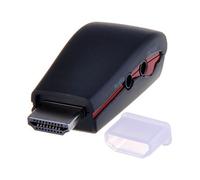 HDMI a VGA con entrada auxiliar, GeoTech chapado en oro Mini HDMI macho Convertir a VGA hembra con 3,5 mm Jack Cable de audio adaptador de cable conversor de vídeo | 1080P | PC de sobremesa Portátiles Alimentación, Raspberry Pi, proyector, DVD, HDTV, PS3, XBOX 360, MHL apoyo y otros dispositivos de entrada HDMI | HDMI2VGA - negro