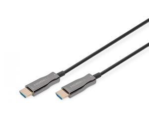 HDMI AOC hybrid-fiber connection cable, Type A M/M, 30m, UHD 4K@60Hz, gold, bl