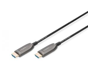 HDMI AOC Hybrid Glasfaser Anschlusskabel, Typ A M/M, 30m, UHD 8K@60Hz, gold, bl