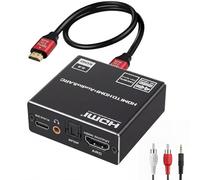 HDMI ARC Audio Extractor 4K 60Hz HDMI Optical Adaptador a 3.5MM Converter Splitter, 192 KHz DAC Digital Analógico, SPDIF TOSLINK Optical y salida de audio estéreo de 3,5 mm compatible con LPCM 7.1/DTS