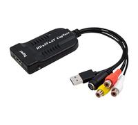 HDMI, AV, RCA, S-Video Video a USB 1080P Dispositivo de tarjeta de captura de audio y vídeo, grabador de grabación de transferencia USB 2.0, dispositivo de transmisión en vivo 1080P HD 60fps para