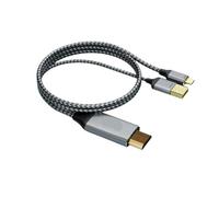 HDMI-compatible To USB C Adaptor Cable 6.6FT 4K 60Hz HDMI-compatible2.0 To Converter Compatible for Monitor Xreal Nreal PS5Xbox
