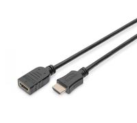 HDMI High Speed extension cable, type A St/Bu, 2.0m, m/Ethernet, UHD@30Hz, gold, bl