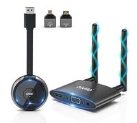 HDMI Inalámbrico 4K/5G, Transmisor y Receptor Inalámbrico, VGA HDMI Transmisión de Señal de Audio y Video Estable para Laptop/TV Box/Cámara/PS a Televisión/Monitor/Proyector 165FT/50M