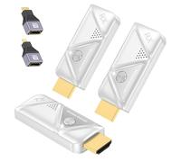 HDMI Inalámbrico, Transmisor y 2 Receptores 4K, HDMI Wireless Extender para Transmitir Video y Audio Desde Laptop/PC/Cámara a 2 Monitores/Proyectores/TVs, 2,4G/5G, Portátil, Plug & Play