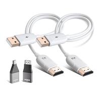 HDMI Inalámbrico Transmisor y Receptor, Decodificación 4K HDMI Wireless para Transmitir Vídeo y Audio en PC/TV Box/Proyector/Portátiles, Transmisión inalámbrica Plug & Play Transmisor, Blanco