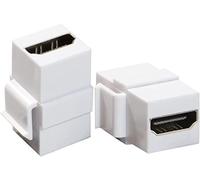 HDMI Keystone Jack 4K 2 unidades, HDMI Keystone acoplador modular Insertos hembra a hembra conector para placa de pared Keystone, panel de conexión