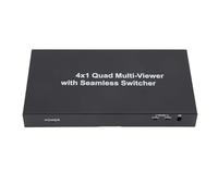 HDMI Multiviewer, 4x1 1080p 60Hz Quad Multi Viewer Switcher sin Costuras, HDMI Screen Divisor Multi Visor para la Consola de Juegos de Cámara de Seguridad (Enchufe de la UE)