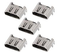HDMI Socket, 5pcs HDMI Port Interface Connector Socket Replacement para 4 Motherboard