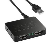 HDMI Splitter 1 Entrada 2 Salidas, Divisor HDMI 4K 60Hz 3D 1080p Duplicador Divisor Cable para HDTV Consolas de Juegos Admite Pantalla HDCP 3D UHD y Proyectores Soporta Dos Televisores al Mismo Tiempo