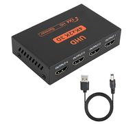 HDMI Splitter 1 Entrada 4 Salidas Splitter 4K 3D 1080P para 4 Monitores Adaptador Divisor HDMI Múltiple para PC Portátil BLU-Ray HDTV Xbox PS3/PS4 Proyector Multiplicador 1 Input 4 Outputs