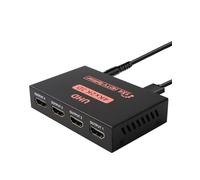 HDMI Splitter 1 Entrada 4 Salidas Splitter HDMI Compatible con Visualización Simultánea 4K@60HZ 3D UHD 1080P Duplicador Hdmi para DVD, HDTV, PS3/4, X-Box, Monitor, Proyector