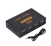 HDMI Splitter 1 in 4 out, 4K@30hz HDMI Splitter per 4 Monitor, 3D 1080P Adaptador Multi Hdmi, 1 Entrada 4 Salidas para PS3/PS4/PS5, Xbox, PC, Laptop, HDTV, DVD, Monitor, Proyector Solo Espejo