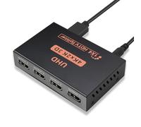 HDMI Splitter, Divisor 4K, Splitter HDMI 1 Entrada 4 Salidas 4K 3D 1080P Duplicar/Espejo per 4 Monitor, Duplicador 1x4 para PS3/4, HDTV, DVD, Monitor, Reproductor de Red, Proyector