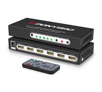 HDMI Switch 3 Entradas a 1 Salida, HDMI Conmutador 3D 4K 1080P Ladron HDMI Switch con Mando a Distancia para PS3/4 Xbox Chromecast (Gray)