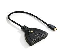 HDMI Switch 3 In 1 out, HDMI Switch 4K@30Hz, 3 Entradas 1 Salida Compatible con HDR, 1080p/3D para HDTV/Xbox/PS3/PS4/Apple TV/Fire Stick/BLU-Ray DVD-Player