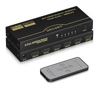 HDMI Switch 5 in 1 out 4K@60Hz, HDMI 2.0 Conmutador 5 Entradas a 1 Salida HDMI Splitter Box con Remote Soporta HDCP2.2 HDR 3D para PS5/PS4/PS3 Xbox HDTV Proyector