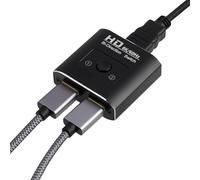 HDMI Switch Bidireccional 8K 120Hz, Splitter HDMI 1 Entrada 2 Salidas, Conmutador Soporta HDR, 3D, HDCP 2.2, Compatible con PS5, PS4, Xbox, TV Stick, Reproductor BLU-Ray, HDTV
