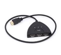 HDMI Switch, Switch HDMI 3 Entradas a 1 Salida, Conmutador HDMI, Hub HDMI para Apple TV Box BLU-Ray TV Chromecast Roku DVR Playstation Xbox, Soporta 4K, Full HD 1080p, HDCP