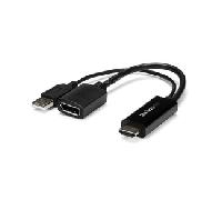Adaptador - StarTech.com HD2DP Conversor HDMI a DisplayPort 4K Alimentado por USB Adaptador