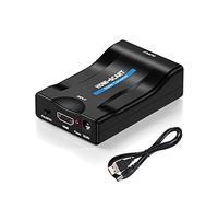 hdmi to scart Adaptador , Adaptador De Convertidor Compuesto De Hdmi A Euroconector, Adaptador De Audio De VíDeo Hdmi A Euroconector Compatible con Salida De TV Ntsc/PAL, para Ps3/Ps2/Tv/Dvd