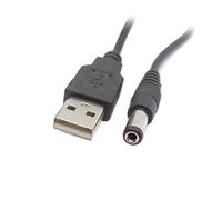JSER USB 2.0 tipo A macho a 5.5 x 2.5 mm DC 5V enchufe de alimentación barril cable de carga 80 cm