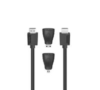 HDMITM Hte Vit, Ultra HD 4K, Ethernet, 1,50 m + 2 adaptadores. HDMITM